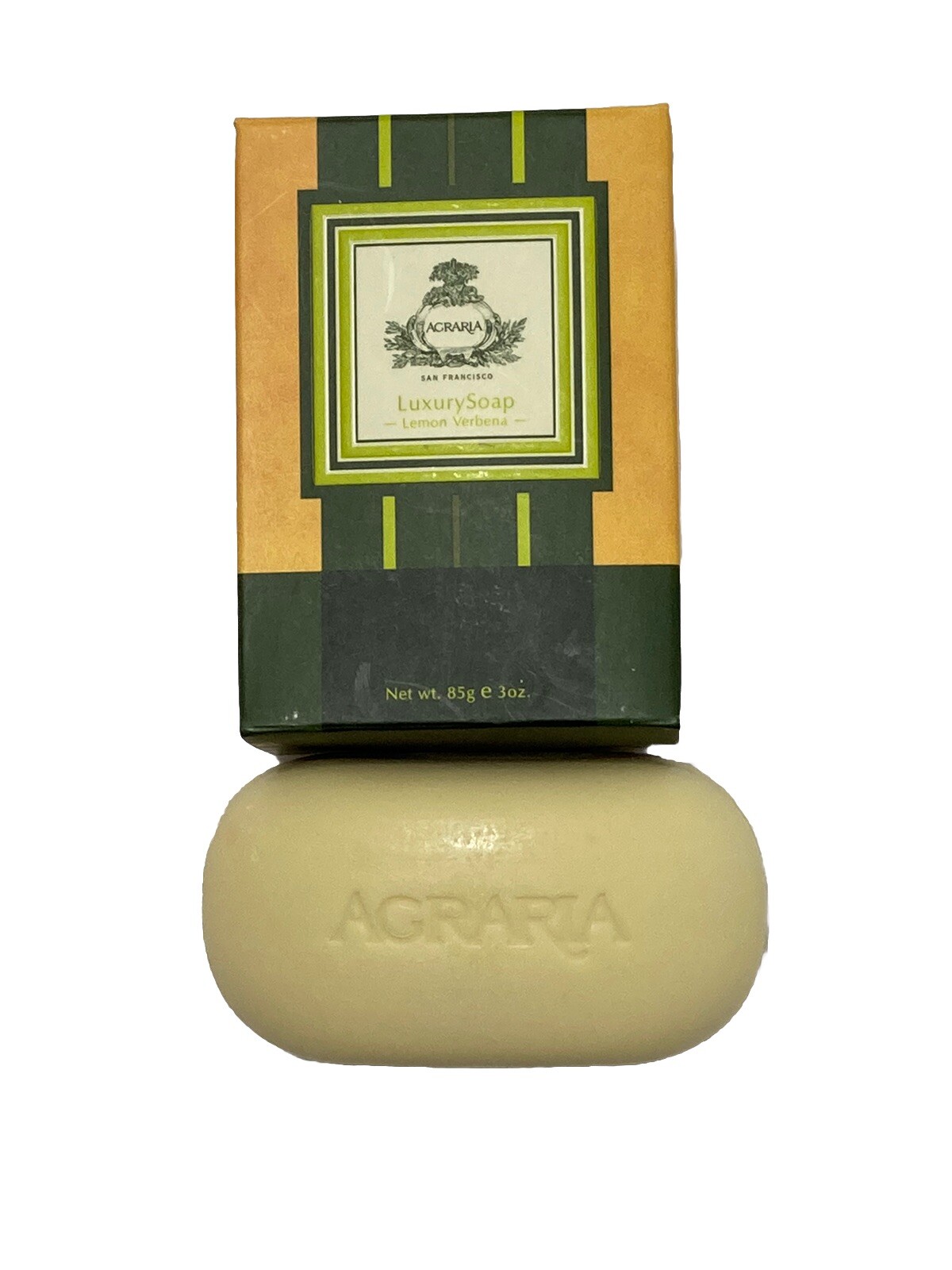 Agraria San Fransisco Lemon Verbena Luxury Facial Soap 3oz Bar Great Gift
