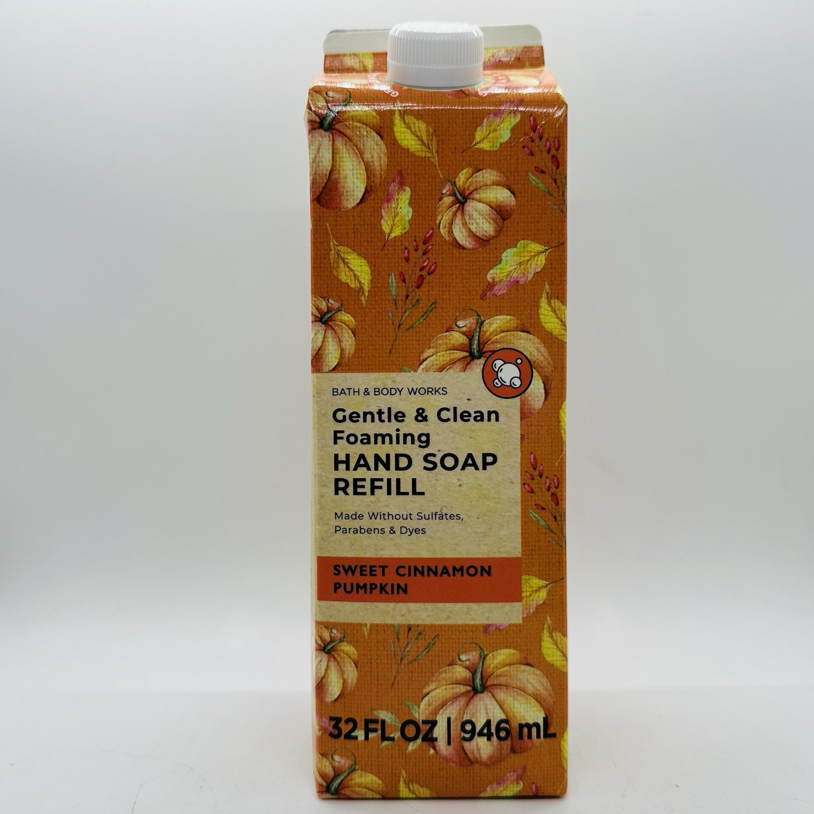 2/BATH & BODY WORKS CINNAMON PUMPKIN & APPLE FOAMING HAND SOAP REFILL 32 OZ EACH