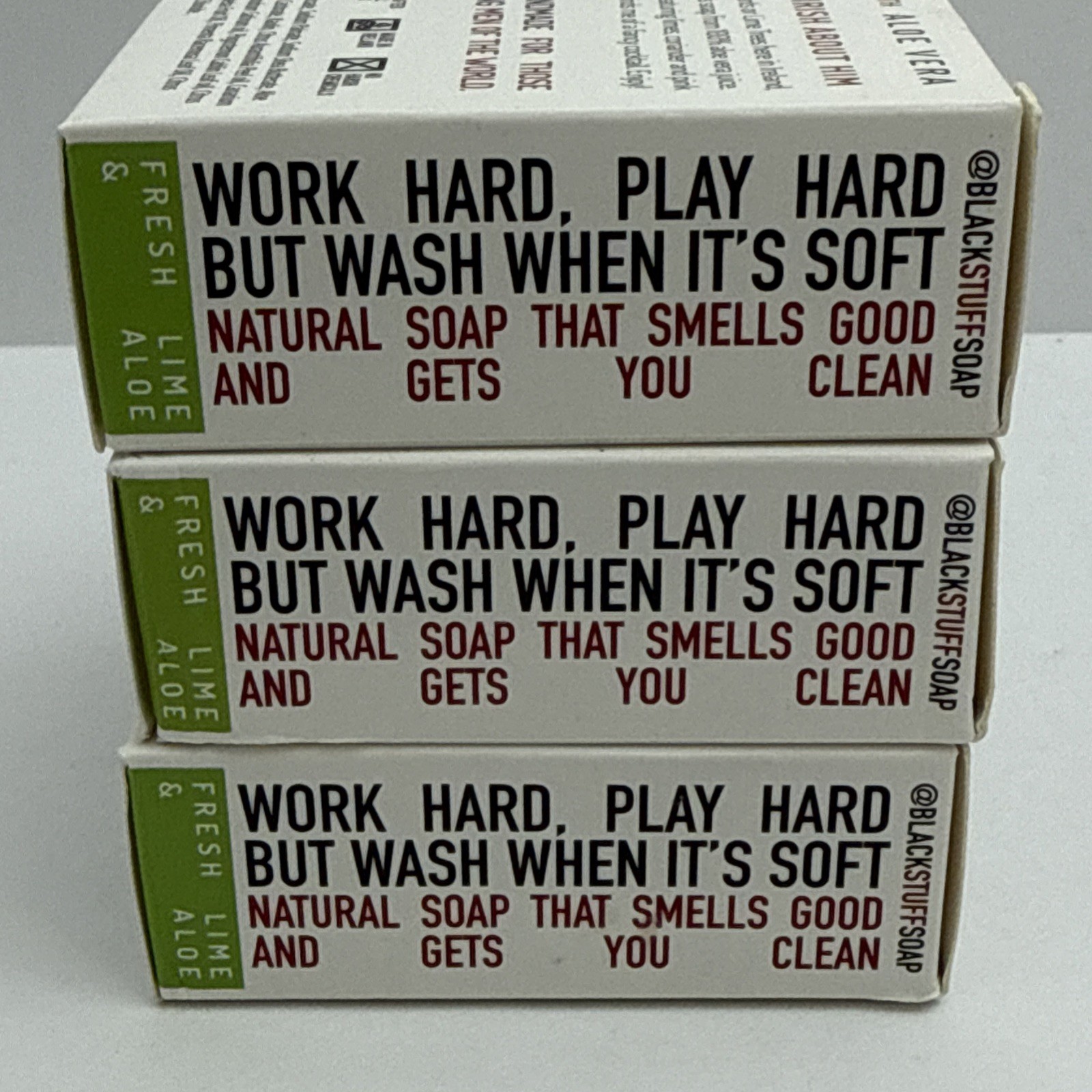 The Black Stuff Irish Soap Bar (Full Size) – Fresh Lime & Aloe – 3 Bars