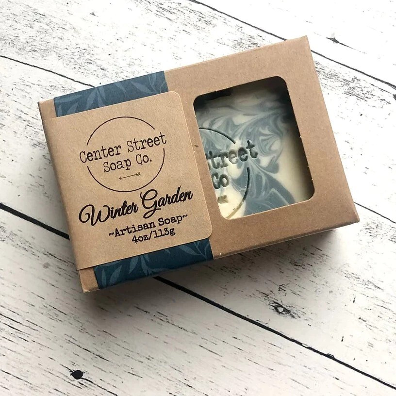 Gourmet Handmade Soap Bars – Winter Garden – Center Street Soap Co – 5 Count 