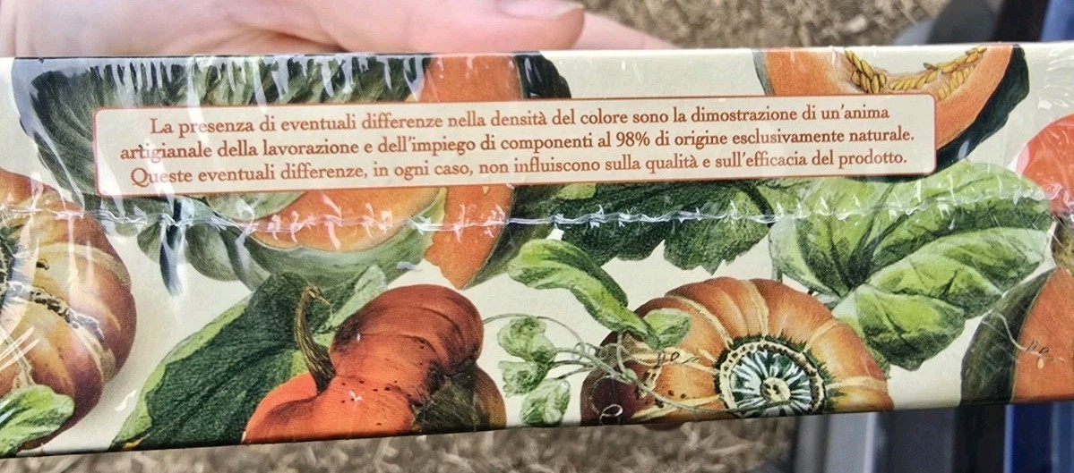 La Saponeria Firezne Harvest Tuscan Pumpkin Scented Soap 10.5 Oz New Sealed