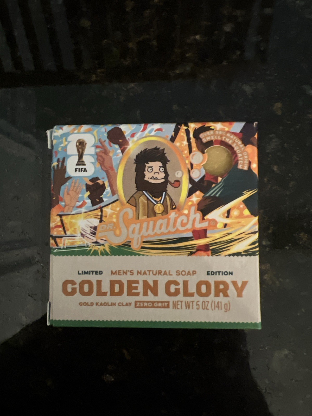 Five Dr. Squatch Golden Glory FIFA Limited Edition Mens Soap Bars – Discontinued
