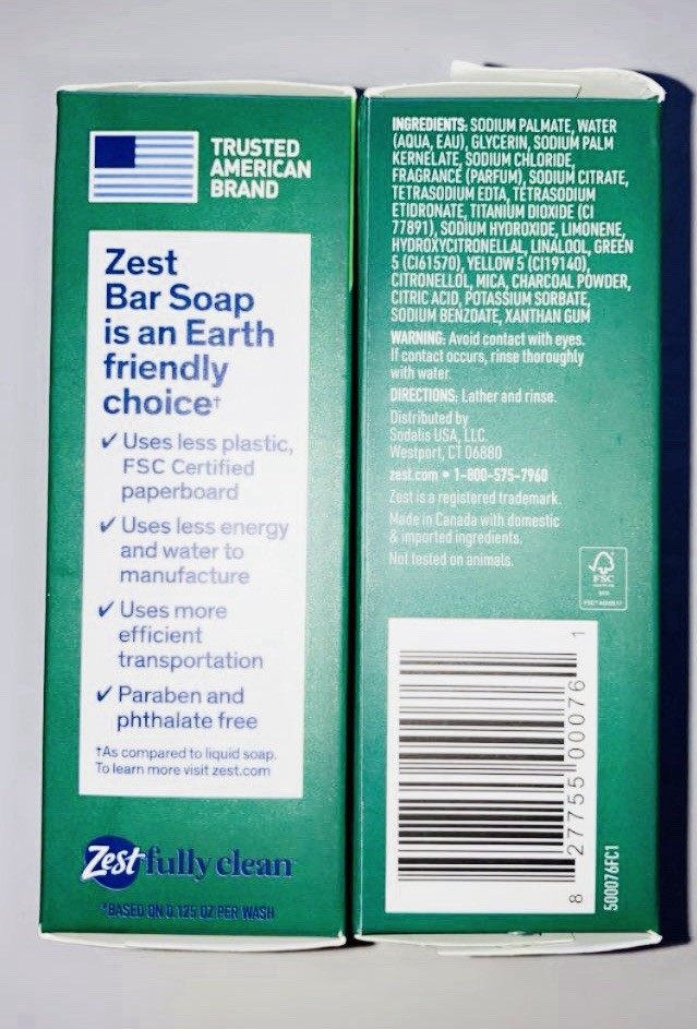 Zest Brut Deodorizer Classically Scented Moisture Bar Soap 7.05 oz. lot of 4 New