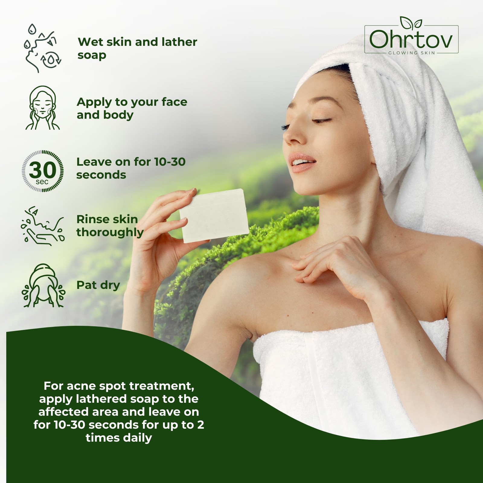 Tea Tree Soap Bar – Natural Defense Tea Tree Oil Wash for Face & Body – Deeply