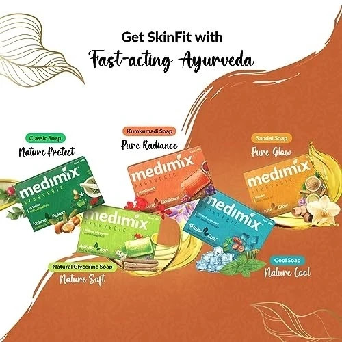 Medimix Ayurvedic Skinfit Soap 125g Herbal Bath Bar Vegan Paraben Free 5Pc