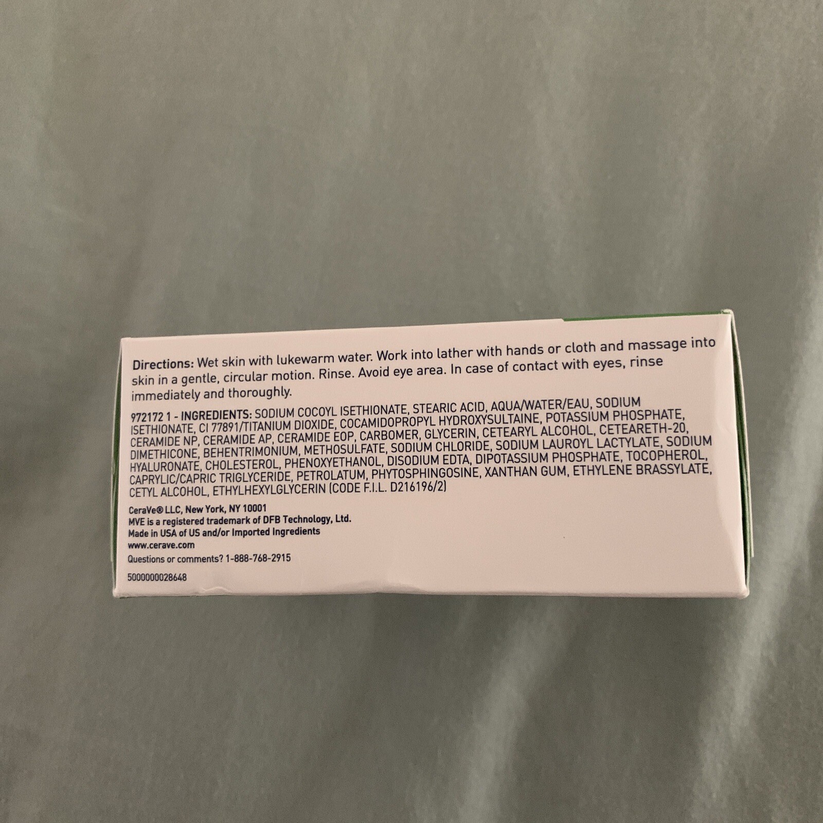 New CeraVe Hydrating Cleanser Bar – 4.5 Oz