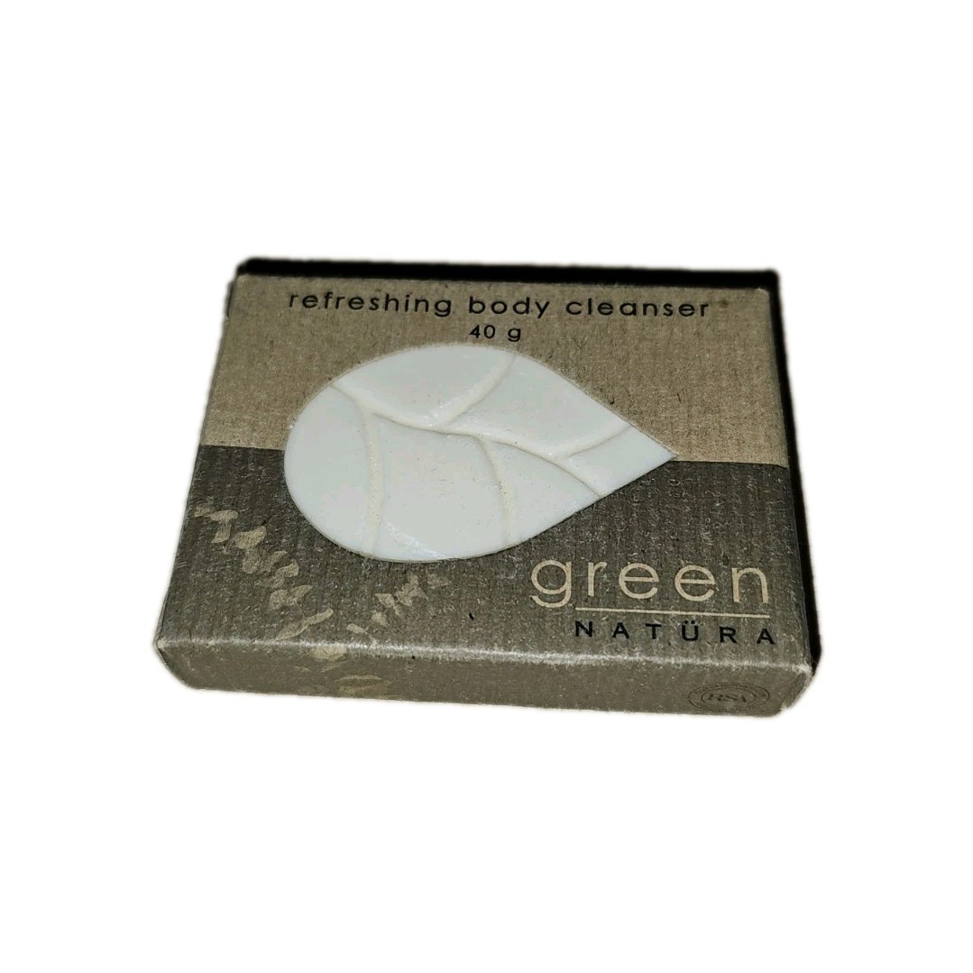 Green Natura Soap Leave Shaped Lot of 7 1.4oz / 40g Bar Refreshing Body Cleanser