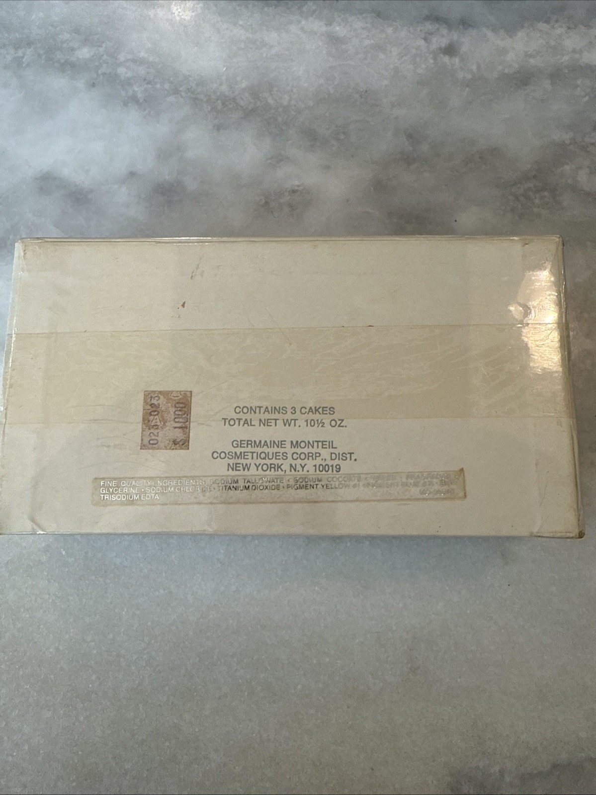 RARE VINTAGE GERMAINE MONTEIL PERFUME SOAP 3 CAKES TOTAL WT. 10 1/2 OZ Sealed
