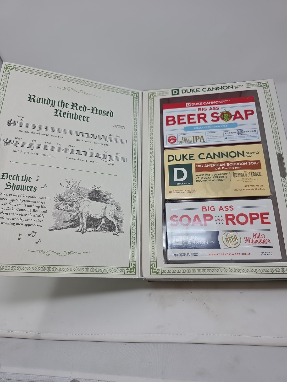 Duke Cannon JINGLEBOOZE Holiday Booze Scented Soap Gift Set *New In BOX*