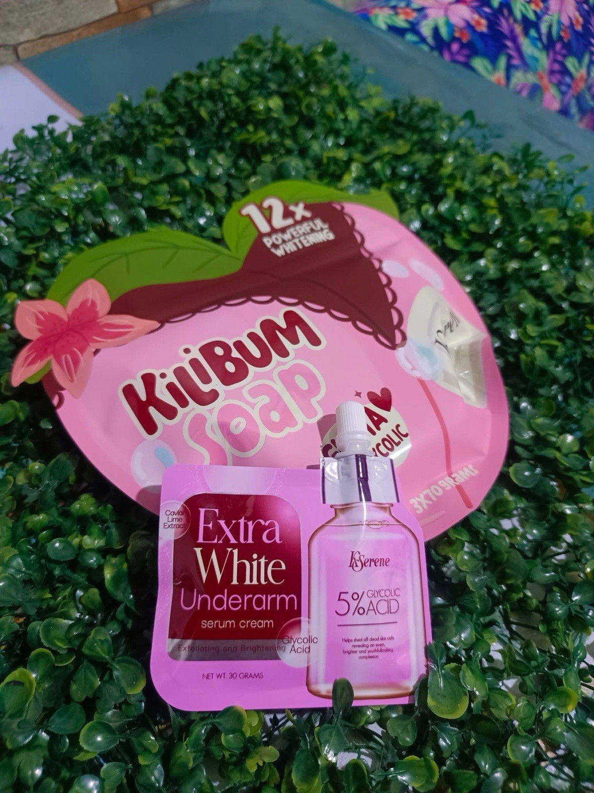 KSerene KiLiBUM Soap 70g x 3 Bars and Extra White Underarm Serum Cream 30ml