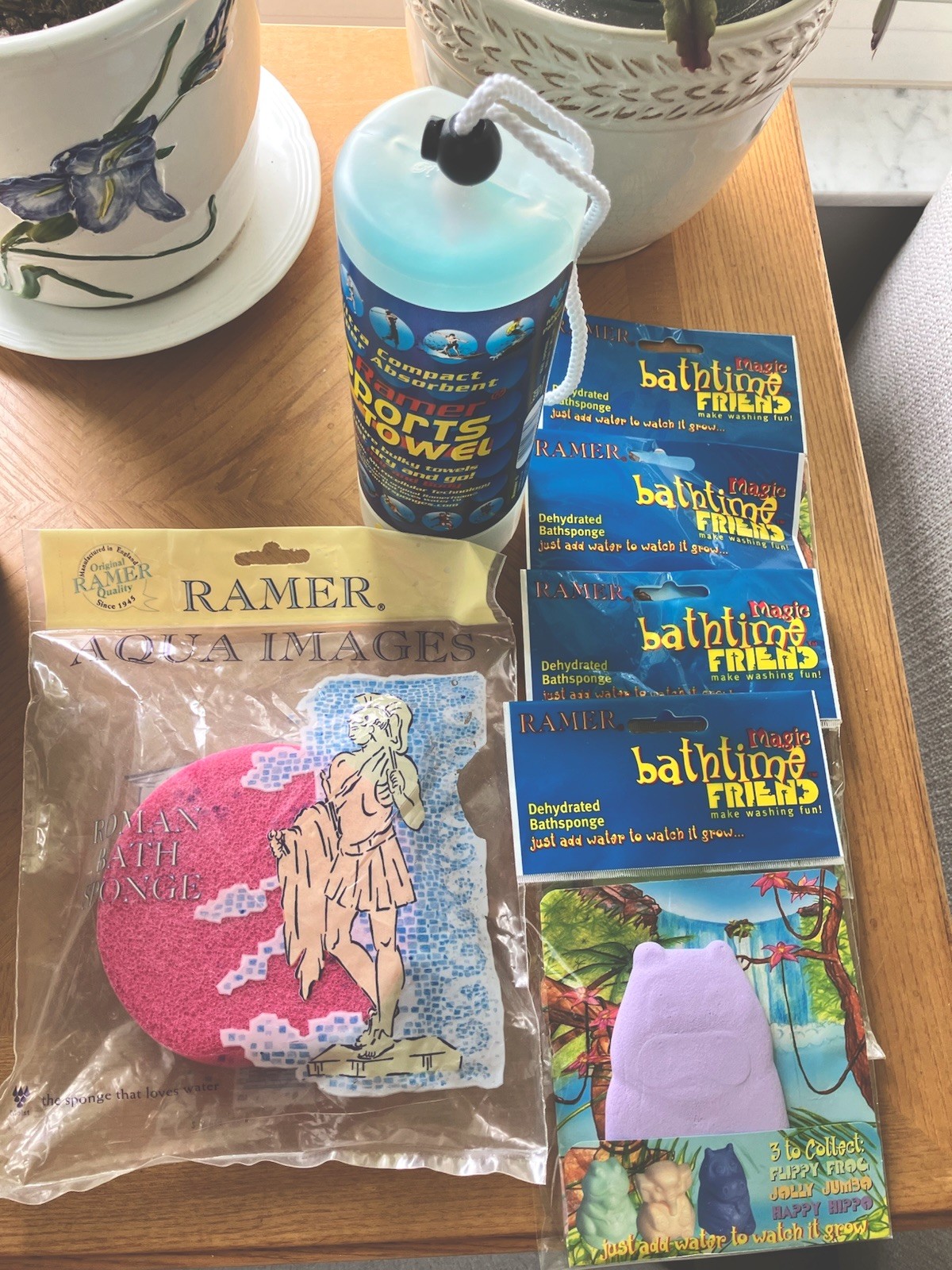 RAMER Made In England Bath Sponges And Sport Towel
