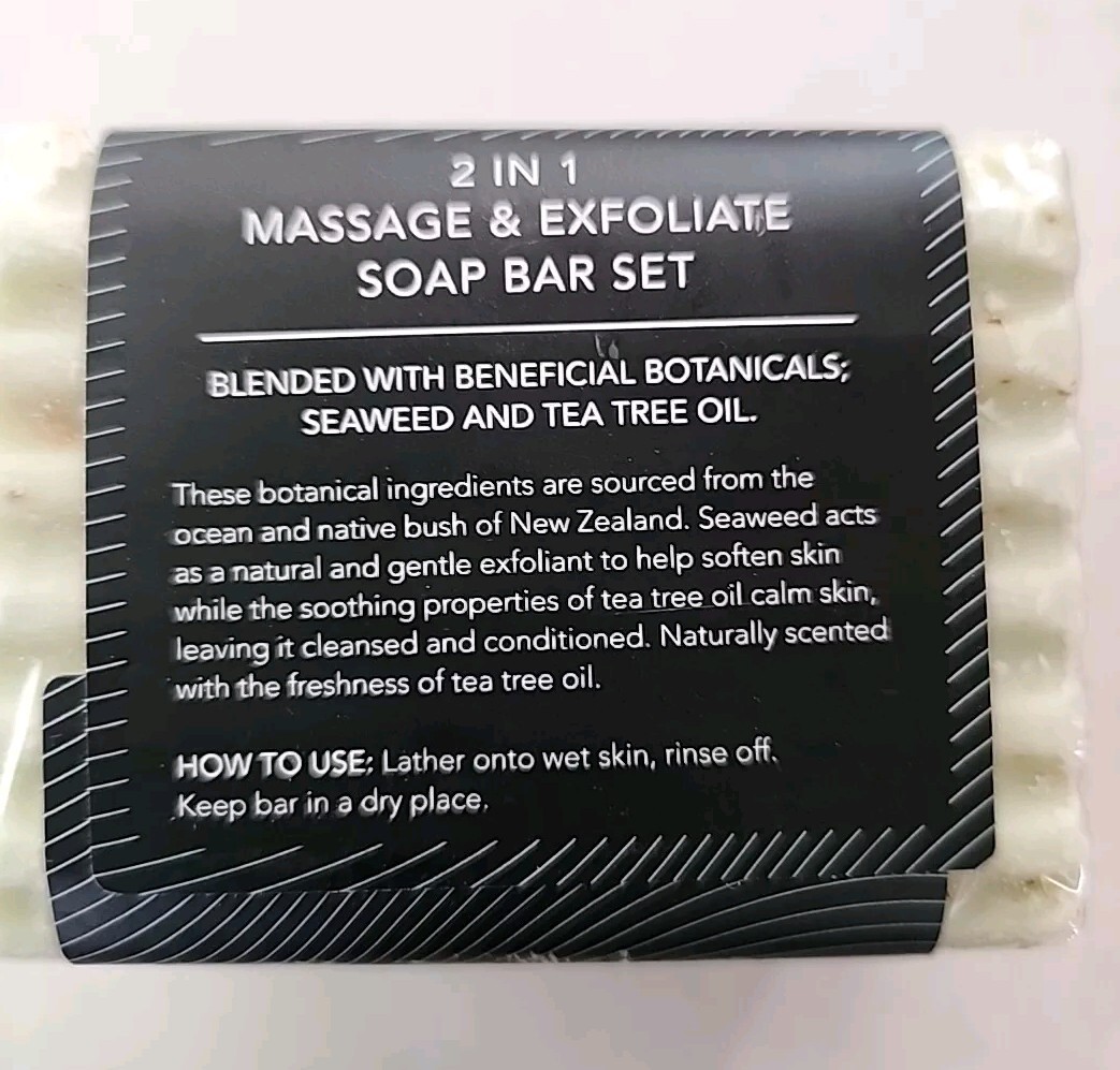Nature’s Blend New Zealand- Seaweed & Tea Tree 2 In 1 Bar Soap Duo 14.11oz
