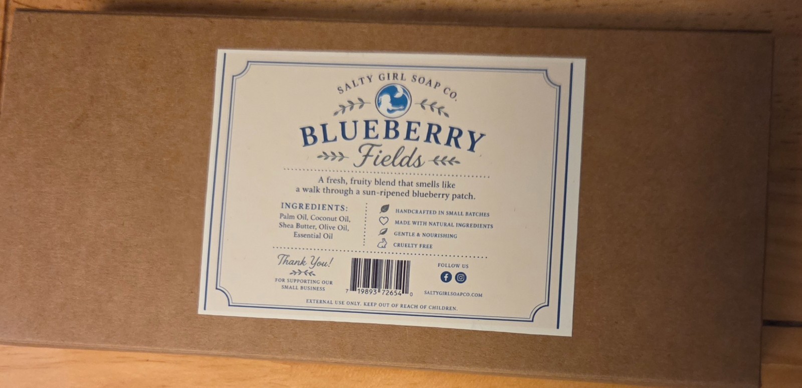 Blueberry Fields Soap Gift Set SoapHandmade Soap Bar Fresh Blueberry Scent 4.5 g