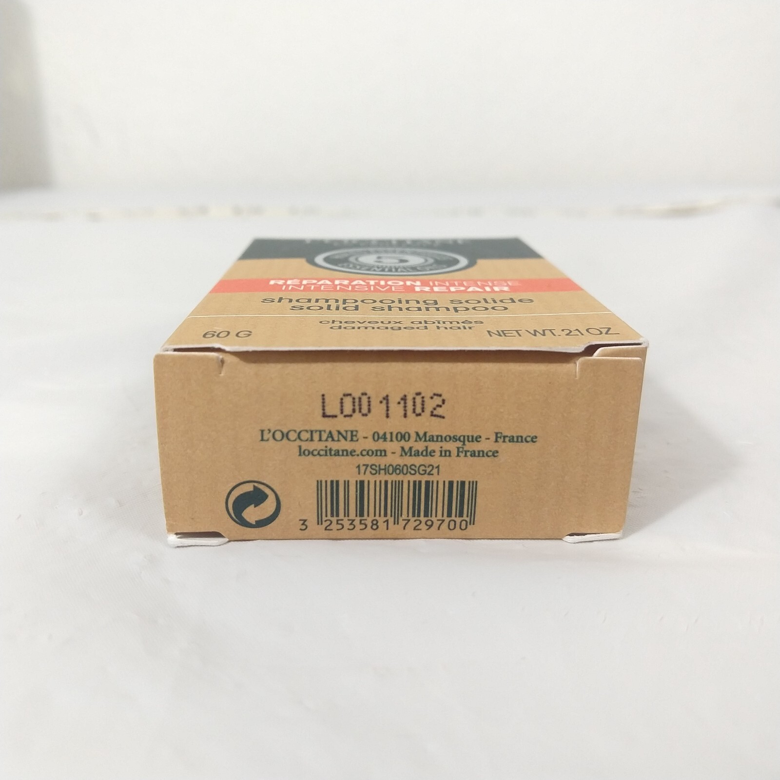 L’OCCITANE Discontinued Intensive Repair Solid Shampoo Bar 2.1OZ /60G NEW