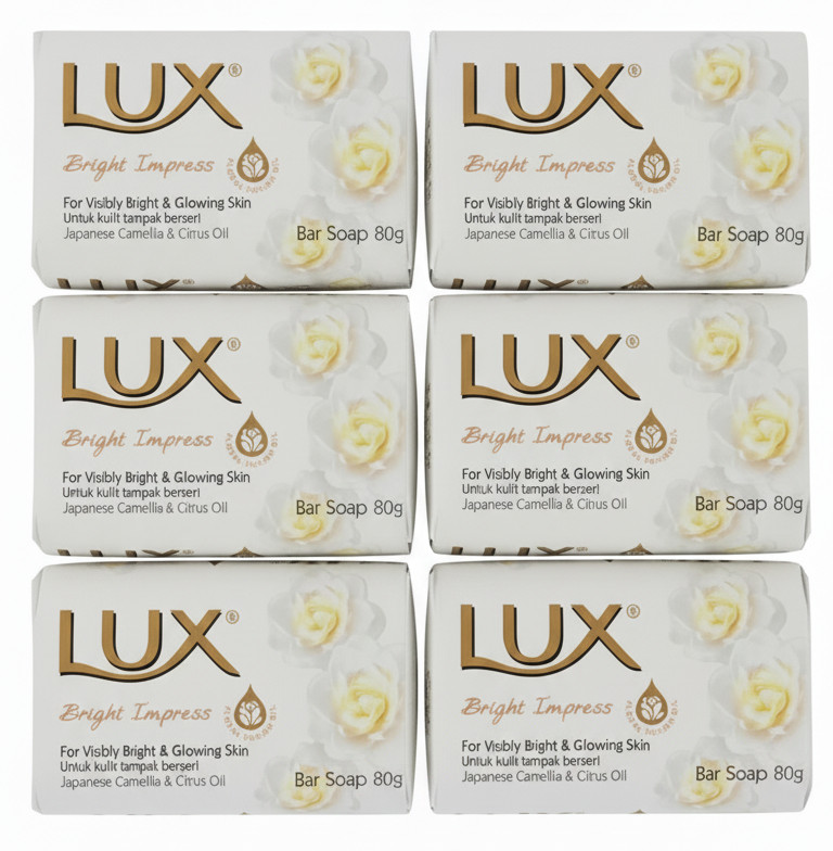 10 Pack LUX Bar Soap 80g Bright Impress Japanese Camellia & Citrus Oil