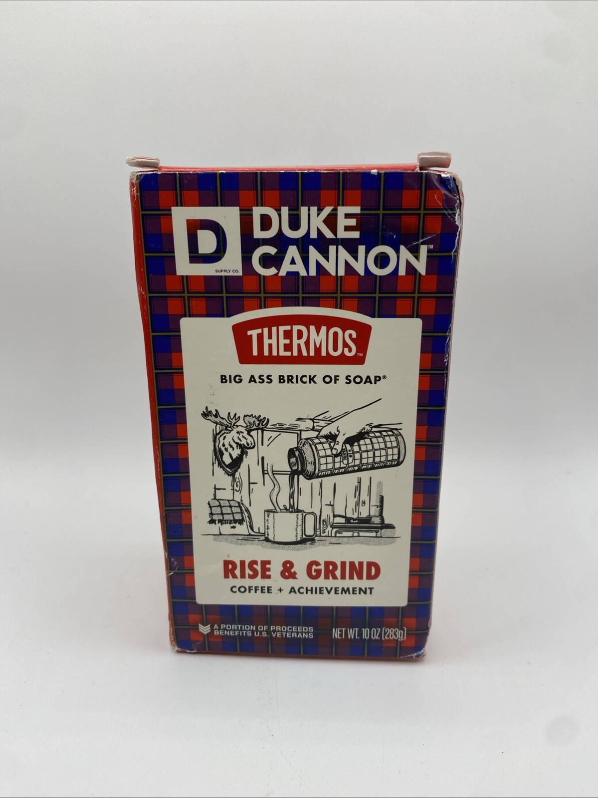 Duke Cannon Thermos™ Big Ass Brick Soap Rise+Grind Coffee Achieve Benefits Vets