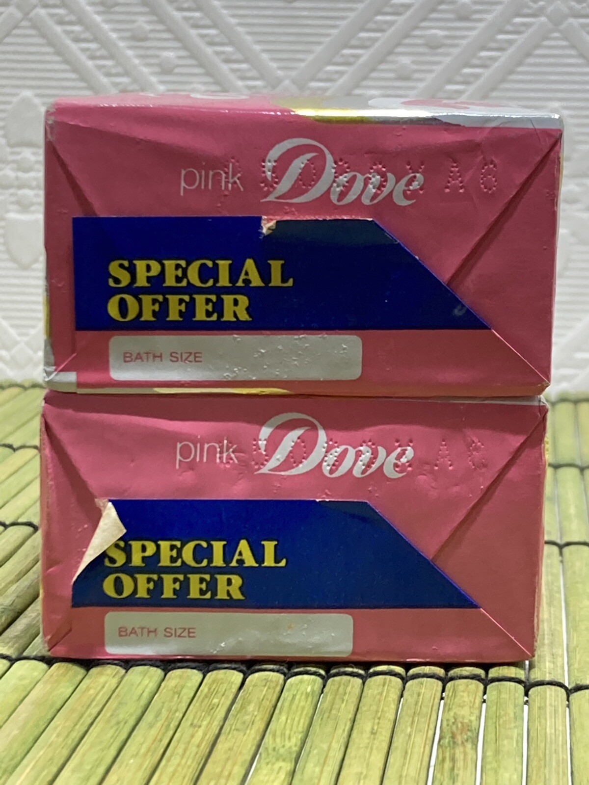 Dove Pink Bar Soap 1/4 Moisturizing Cream Foil Pack of 2 NEW 4.75 OZ Lever Bros.