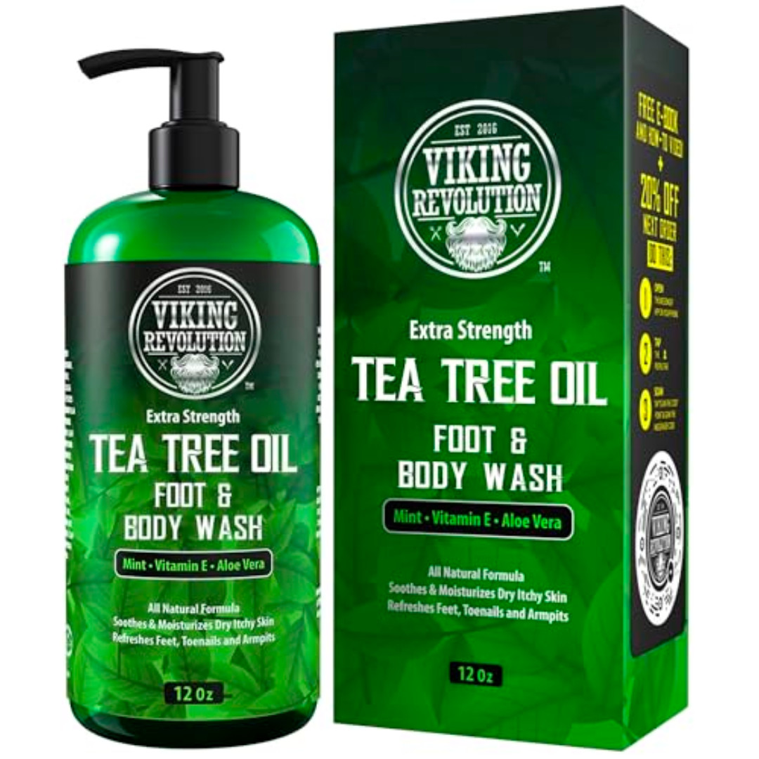 Antifungal Tea Tree Oil Body Wash Soap for Men – Helps Athletes Foot Toenail