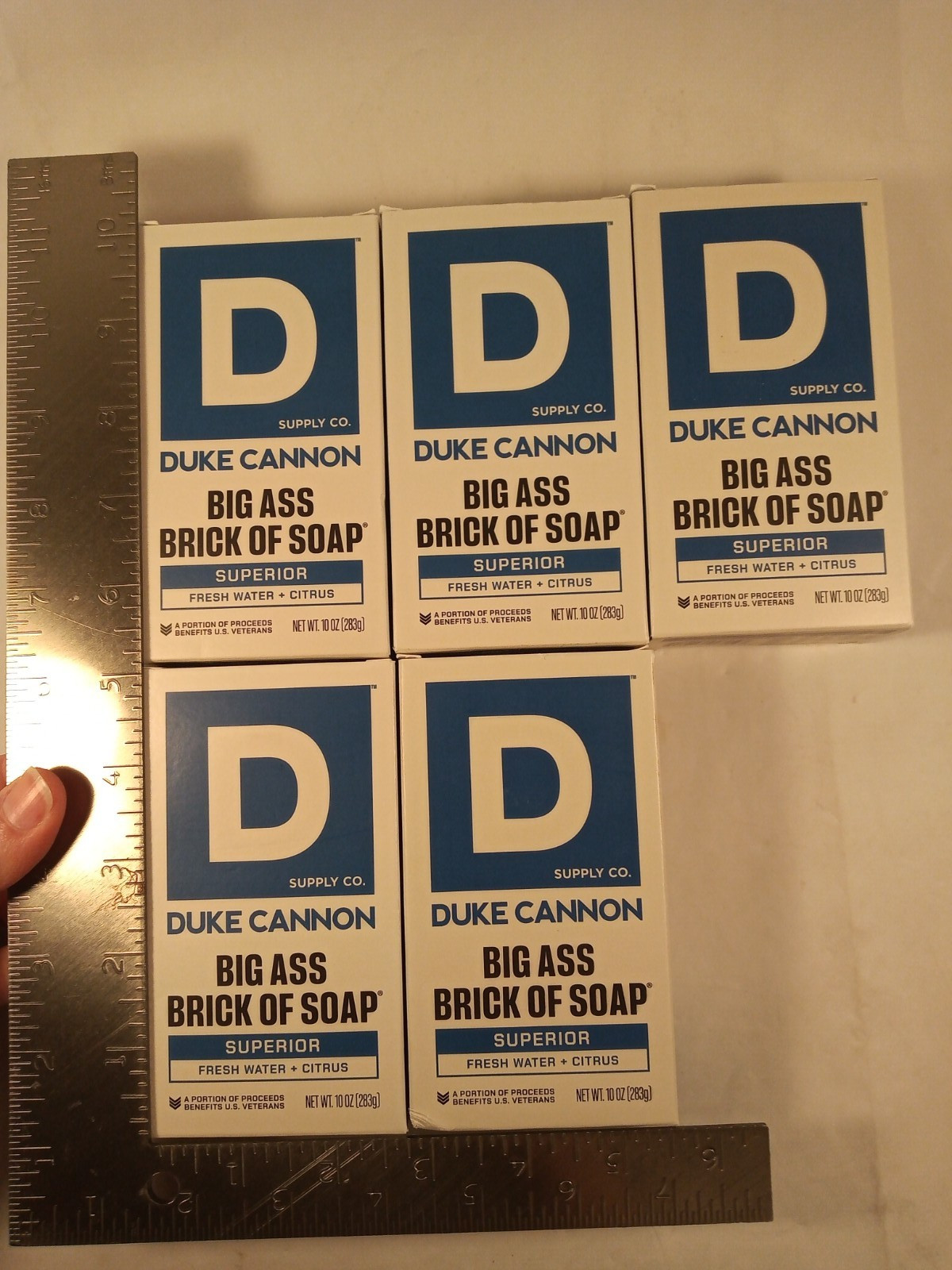Duke Cannon Lot of 5 Superior Fresh Water Citrus Big A$$ Brick of Soap 10oz Bars