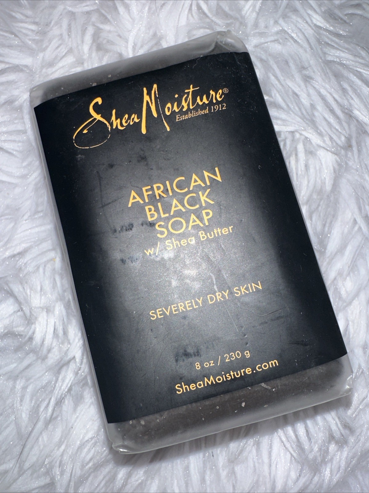 Shea Moisture African Black Soap with Shea Butter severely dry troubled skin NEW