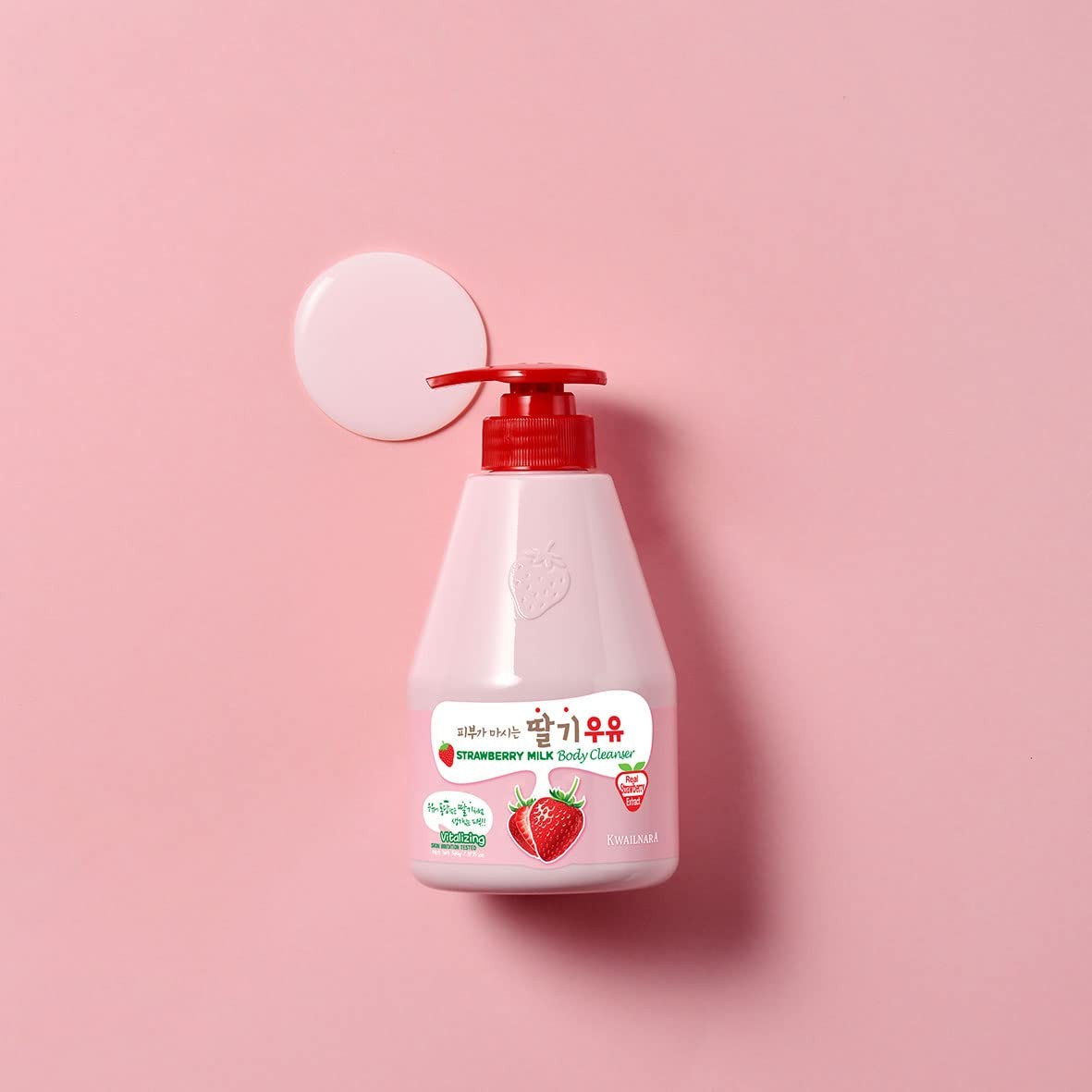 WELCOS KWAILNARA Strawberry & Banana Milk Body Wash Duo – Korean Wash…