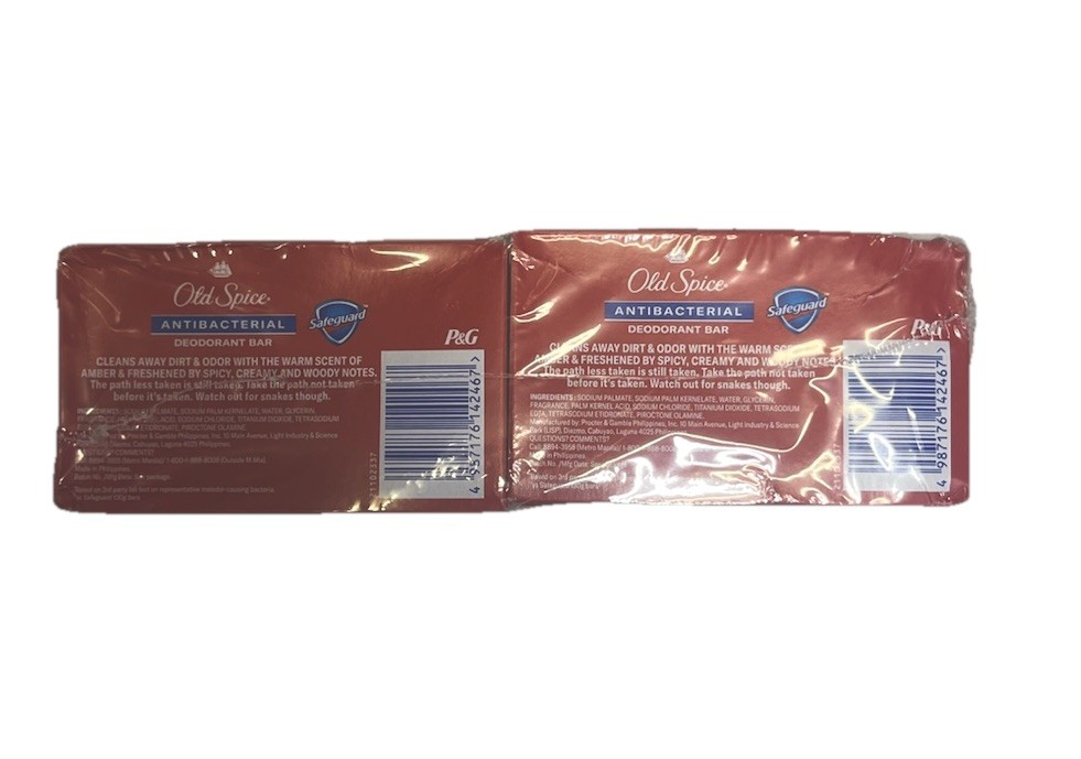 6 Safeguard Old Spice Antibacterial Deodorant Bar 5.04 oz. each (1-sealed 6pk)
