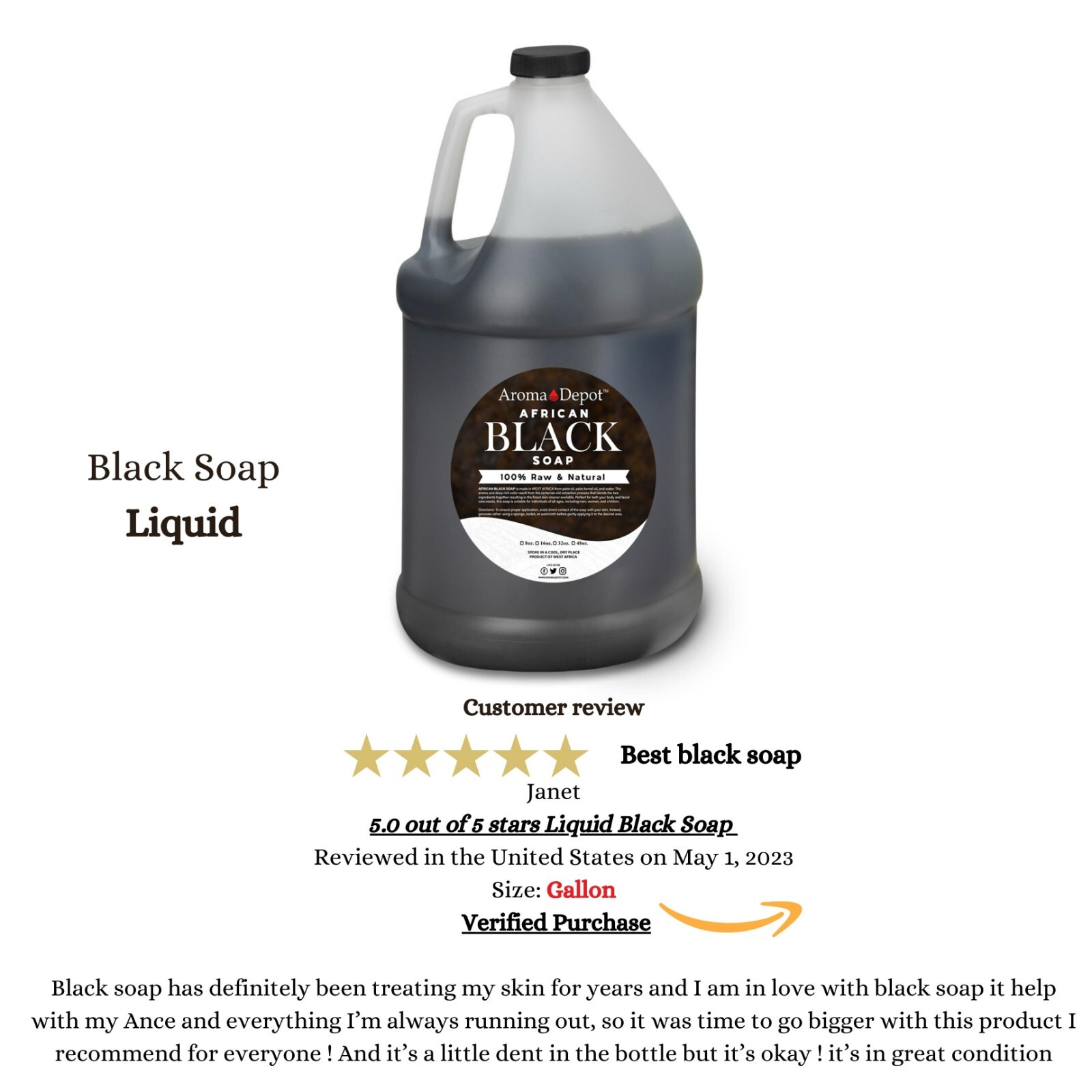 Liquid African Black Soap Raw 100% Pure Natural Bath Hair Face Wash Wholesale
