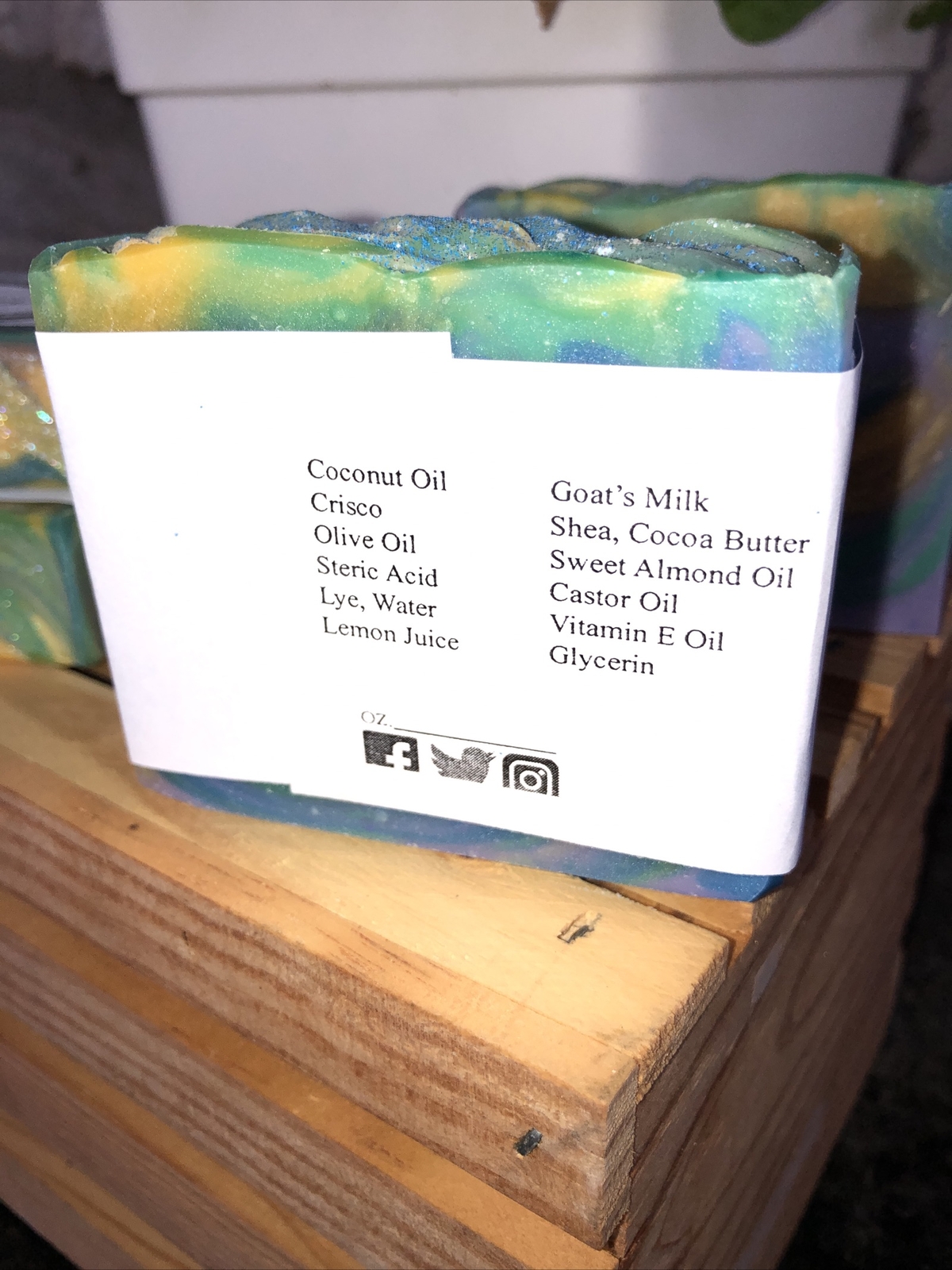 rainbow eculptus goats milk soap