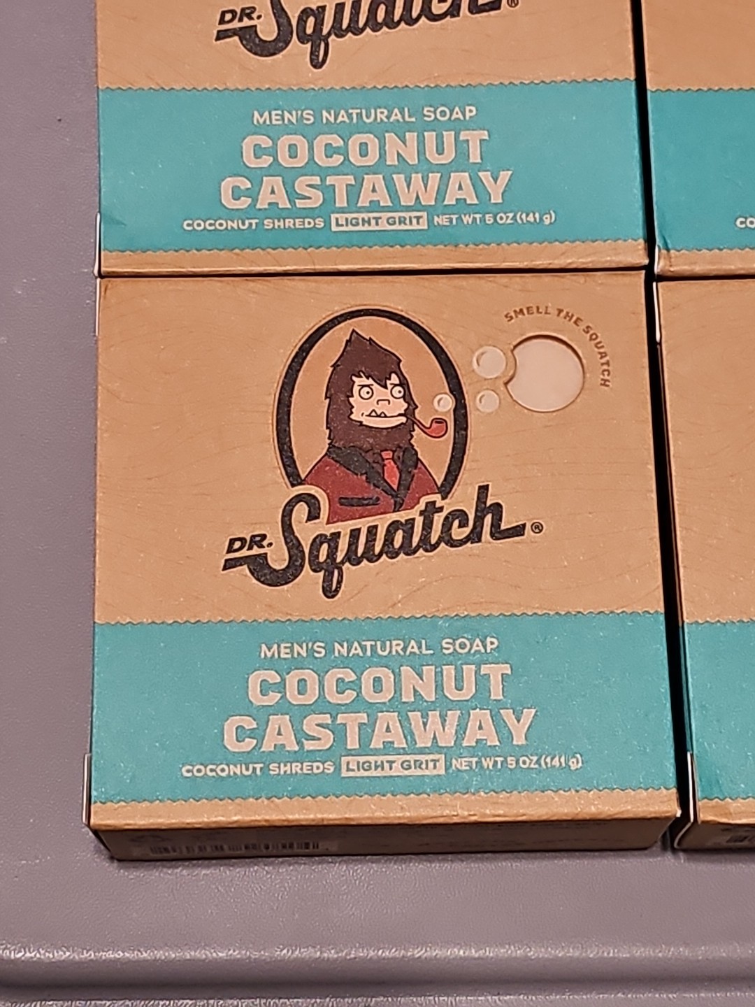 DR. SQUATCH MEN’S NATURAL SOAP COCONUT CASTAWAY 5 OZ BAR LOT OF 6 BARS