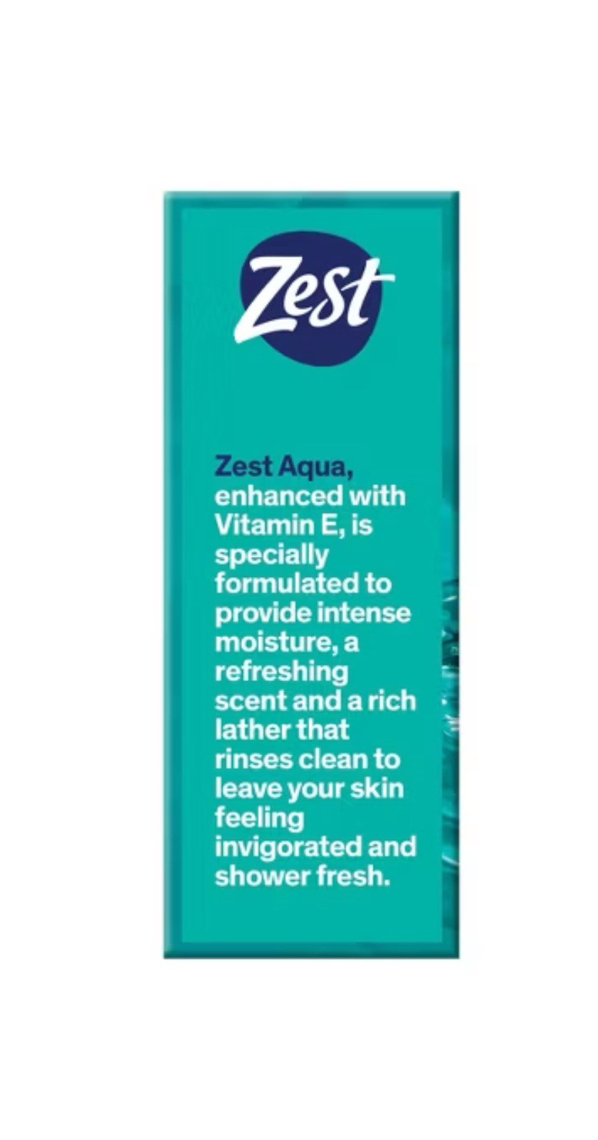 Zest Aqua Pure Cleansing Bar Soap w/ Vitamin E Moisturizing 12 Bars 4 oz