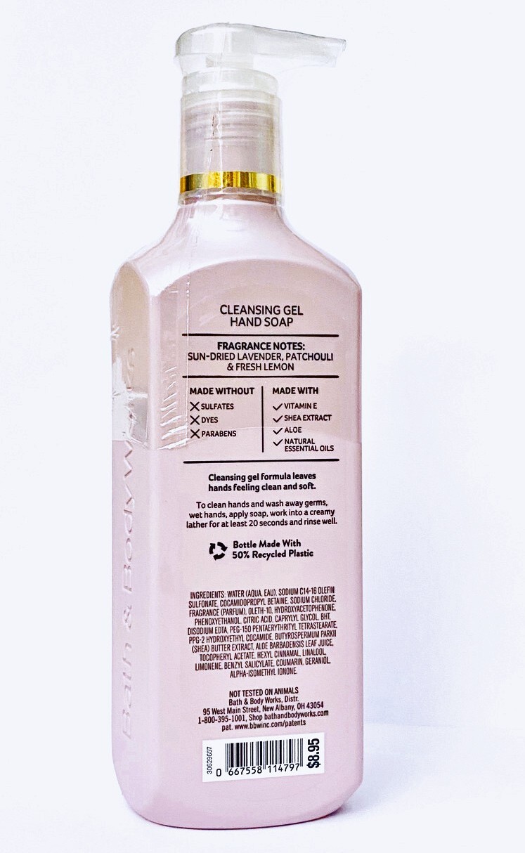 4 Bath & Body Works PURPLE PATCHOULI Cleansing Gel Hand Soap 8.0 oz