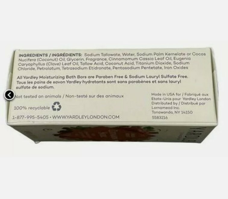 🧡 (2) Yardley Cinnamon Swirl Soap 4 Oz Bath Body Bars Limited Edition🤎