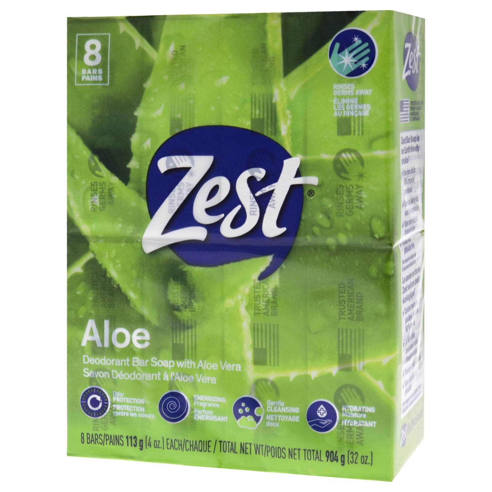 8-Bar Bath Size Soap, Fresh Aloe, 4 Ounce (Pack of 8)
