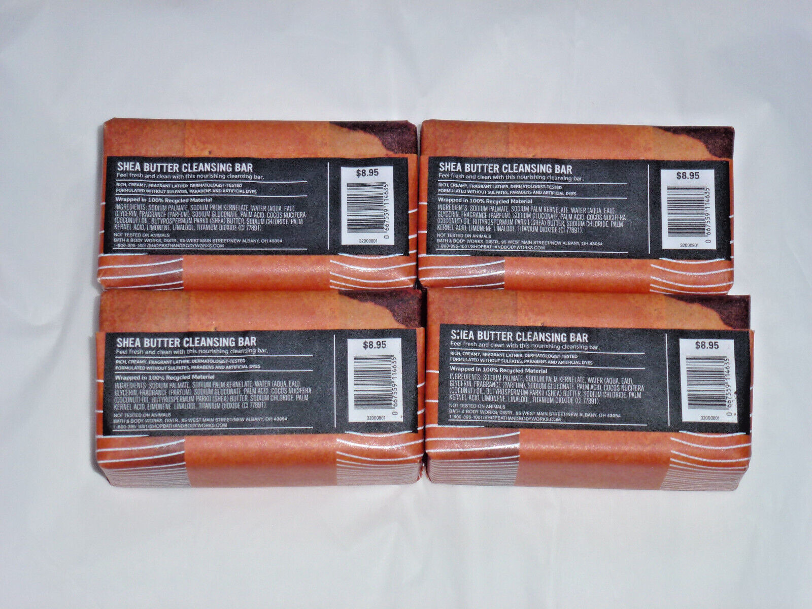 Bath & Body Works CANYON MEN’S COLLECTION 5 OZ SHEA BUTTER CLEANSING BAR X 4