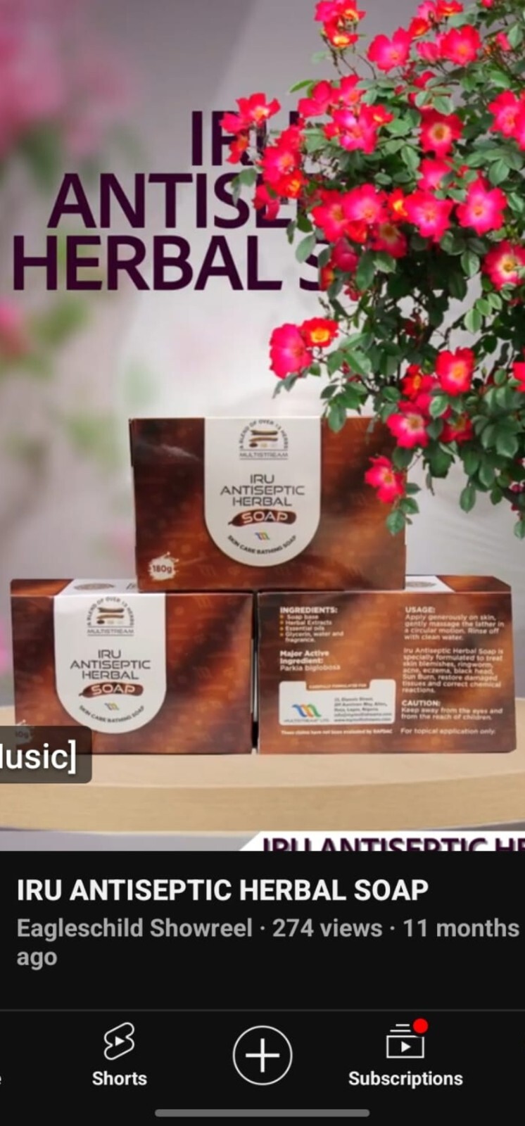 Iru Antiseptic Herbal Soap
