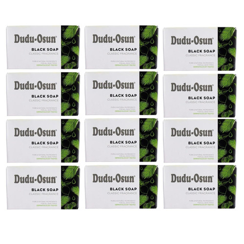 12 Pack of Dudu Osun Black Soap Classic Fragrance