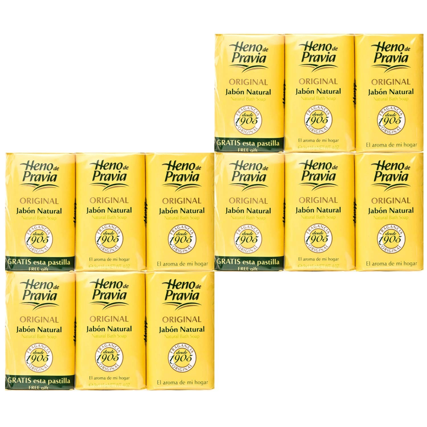 – 4 SETS OF 2 SOAPS PLUS 1 FREE 4 OZ. 4-PACK (12 SOAPS)