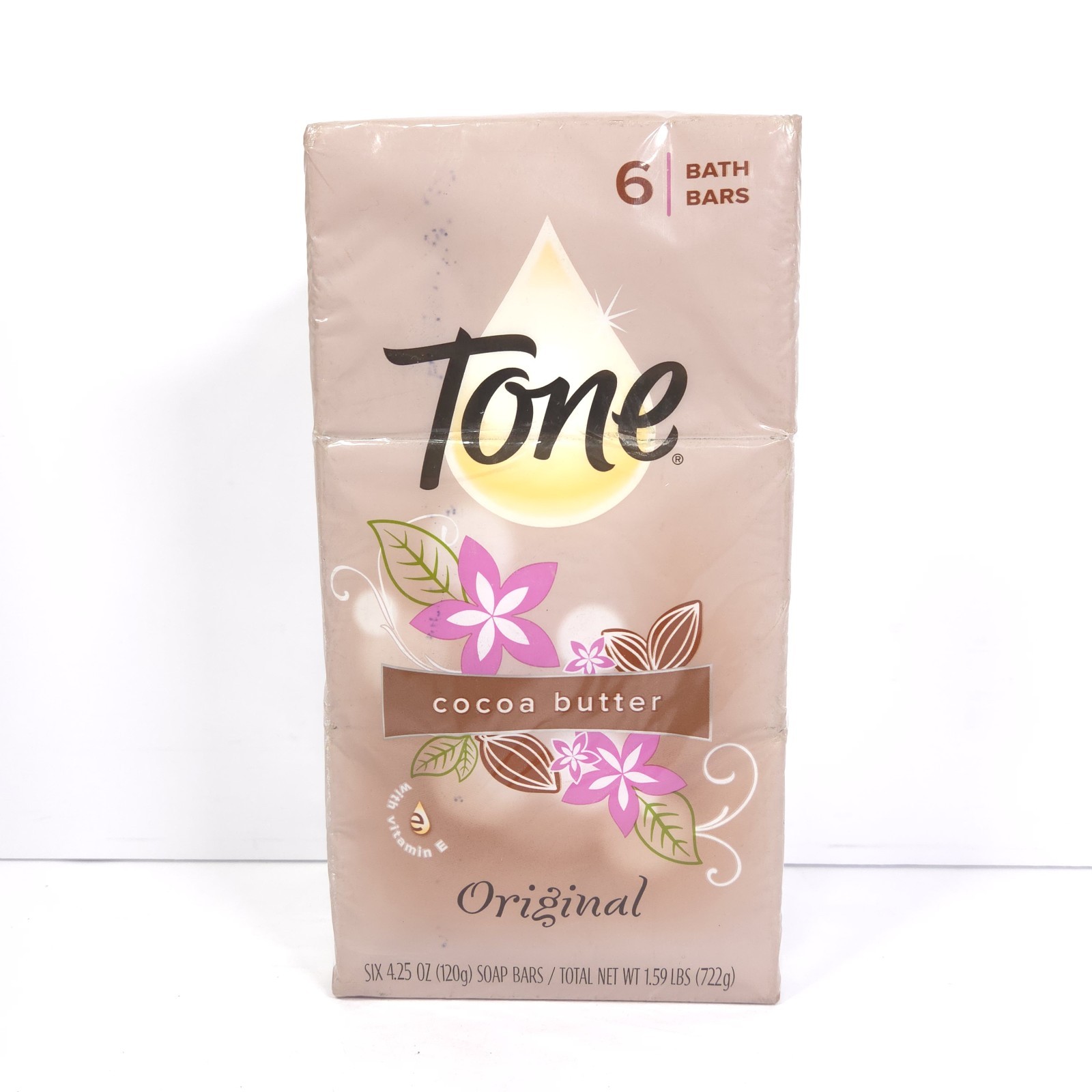 Tone Original Cocoa Butter 6 Pack Bar Soap NEW Factory Sealed 4.25 oz each