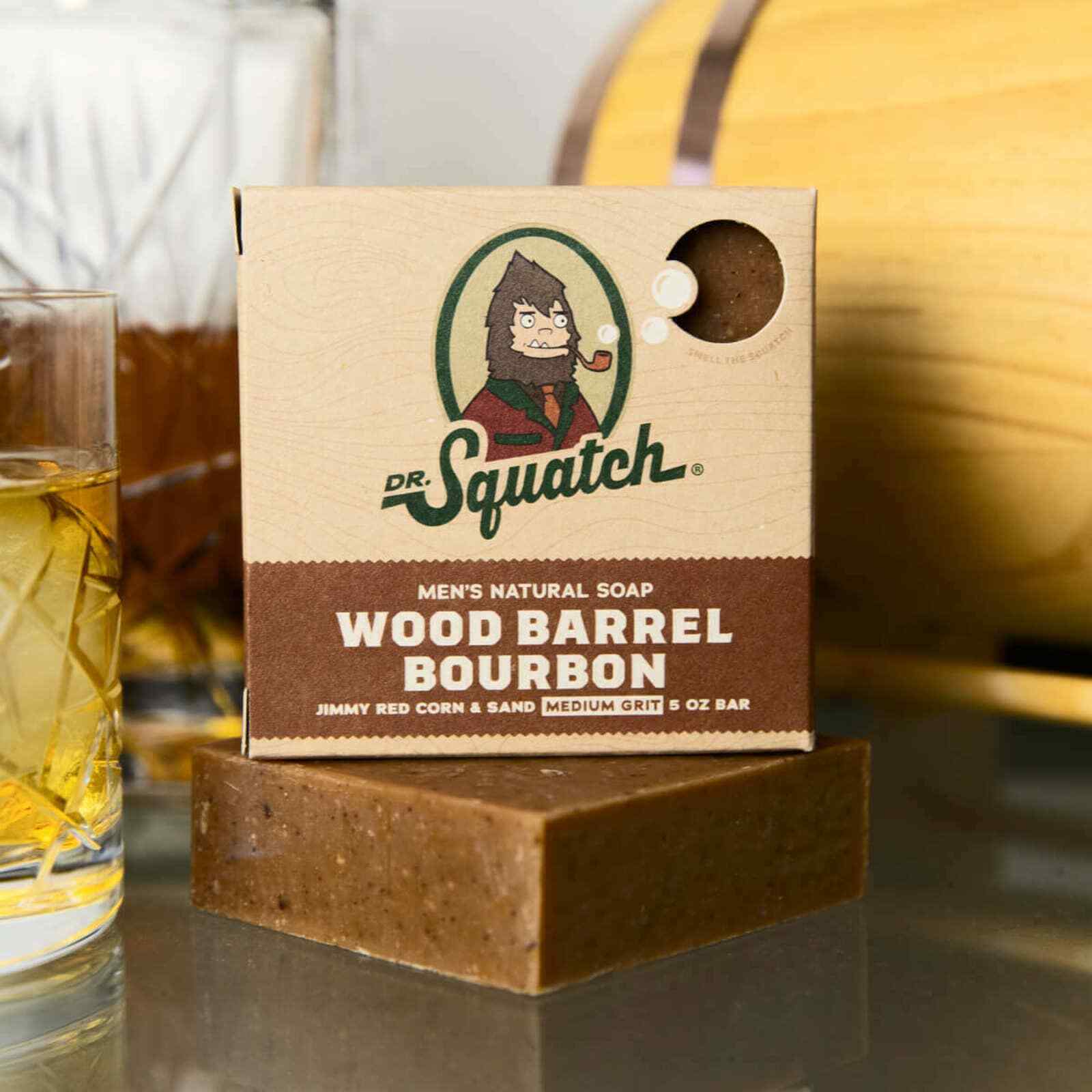 Dr. Squatch 5 oz. Wood Barrel Bourbon and Fresh Falls Bar Soap 2 LOT