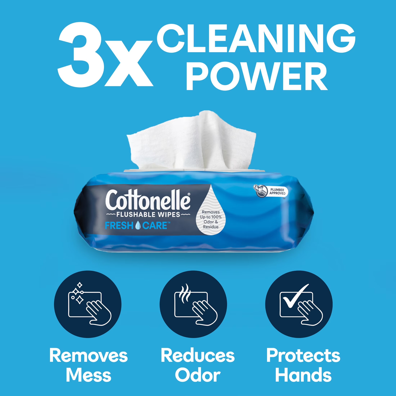 Fresh Care Flushable Wet Wipes, 10 Flip-Top Packs