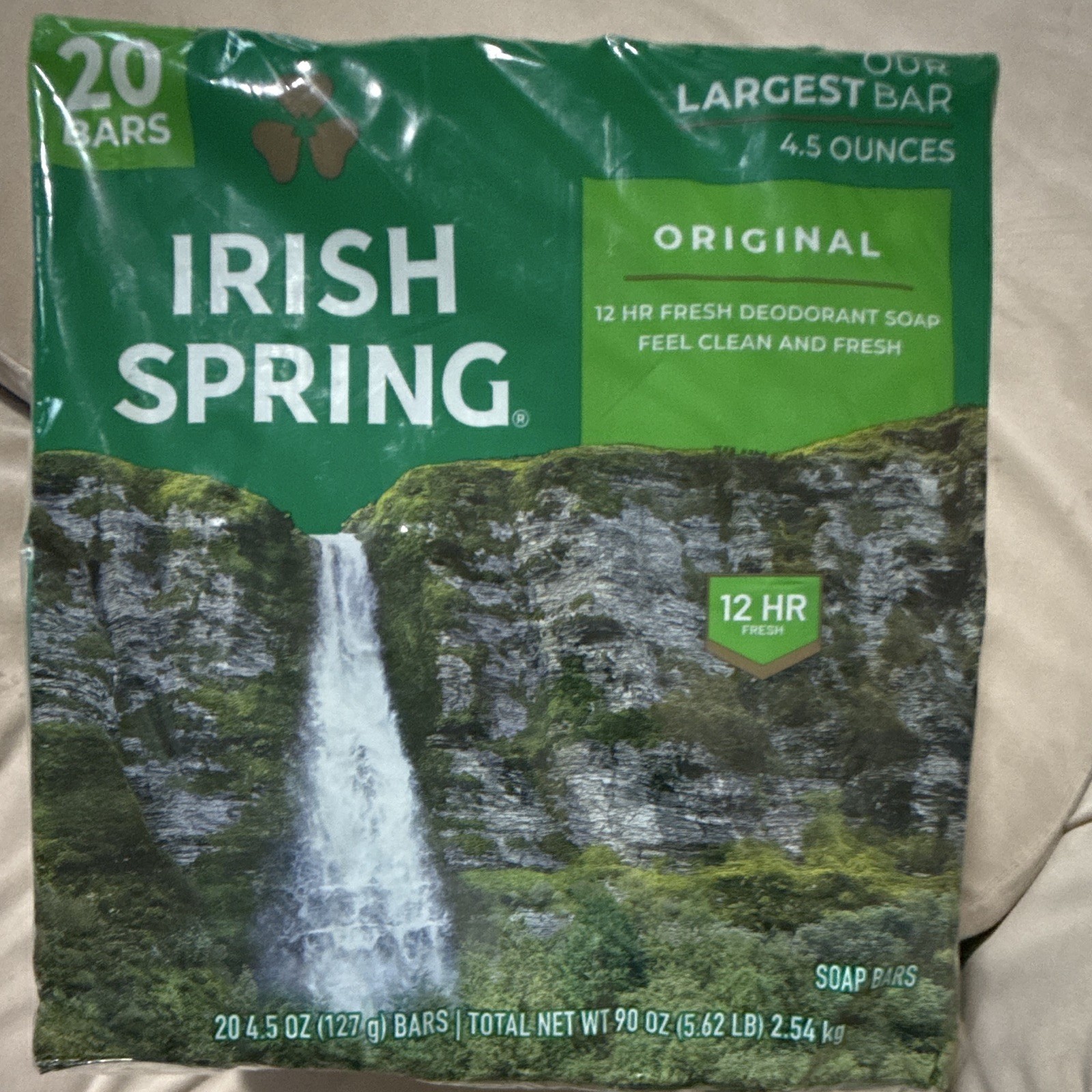 Irish Spring Original Deodorant Soap Bars, 20 Pack, 4.5 oz Each, Original Scent