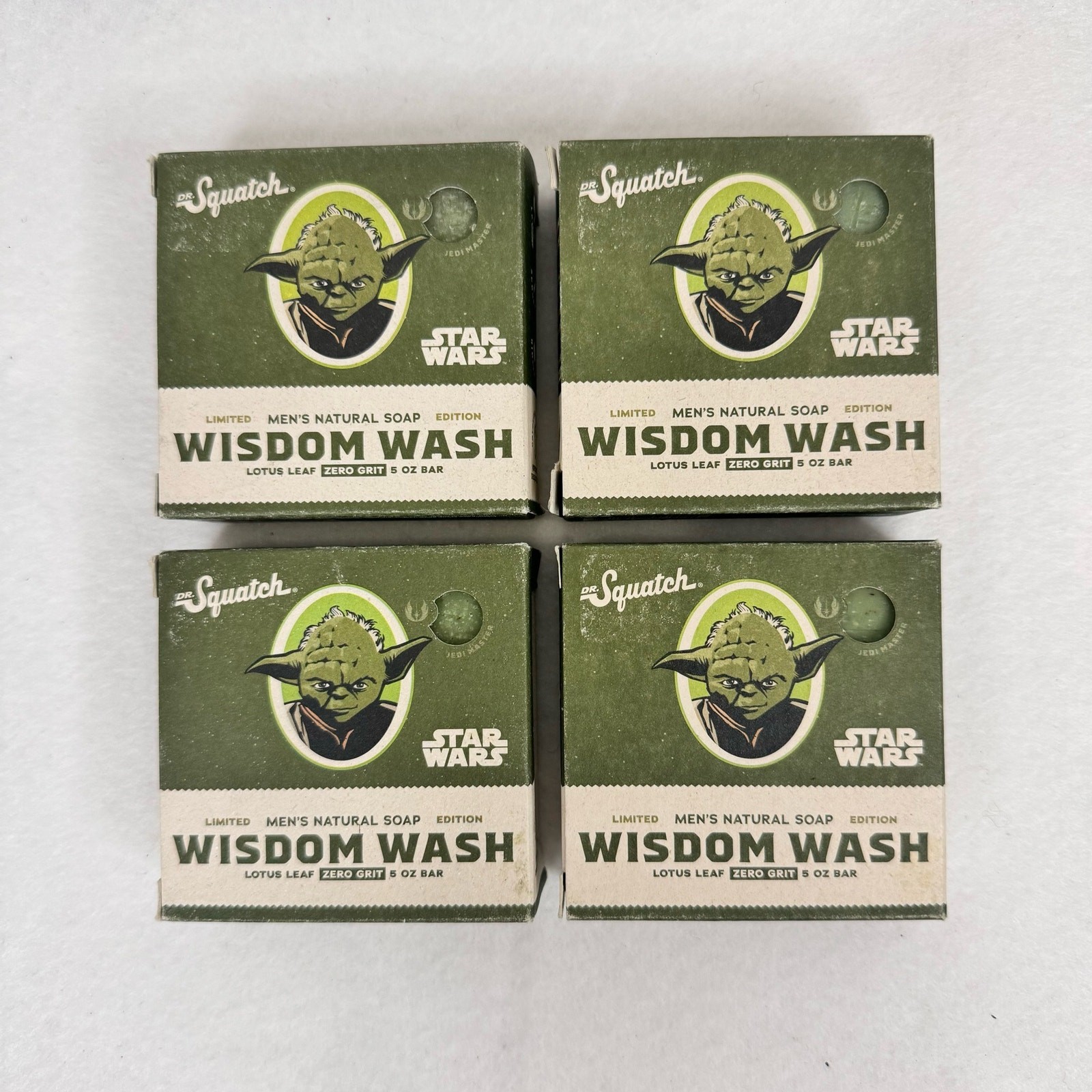 4 Bars Dr Squatch Mens Natural Soap Star Wars Yoda Wisdom Wash Lotus Leaf 5-Oz