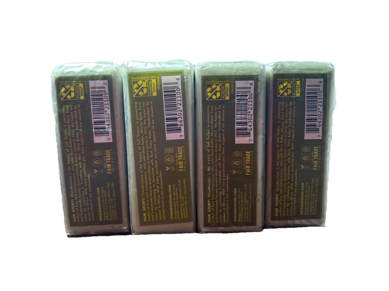 Shea Moisture Olive & Green Tea Shea Butter Bar Soap Avocado Aging Skin 8 oz X 4