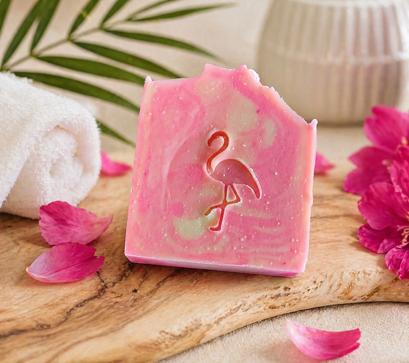 Pink Lady. Handmade Goat Milk Soap. Tallow. Aloe. Homemade. Bath. Floral Scent.