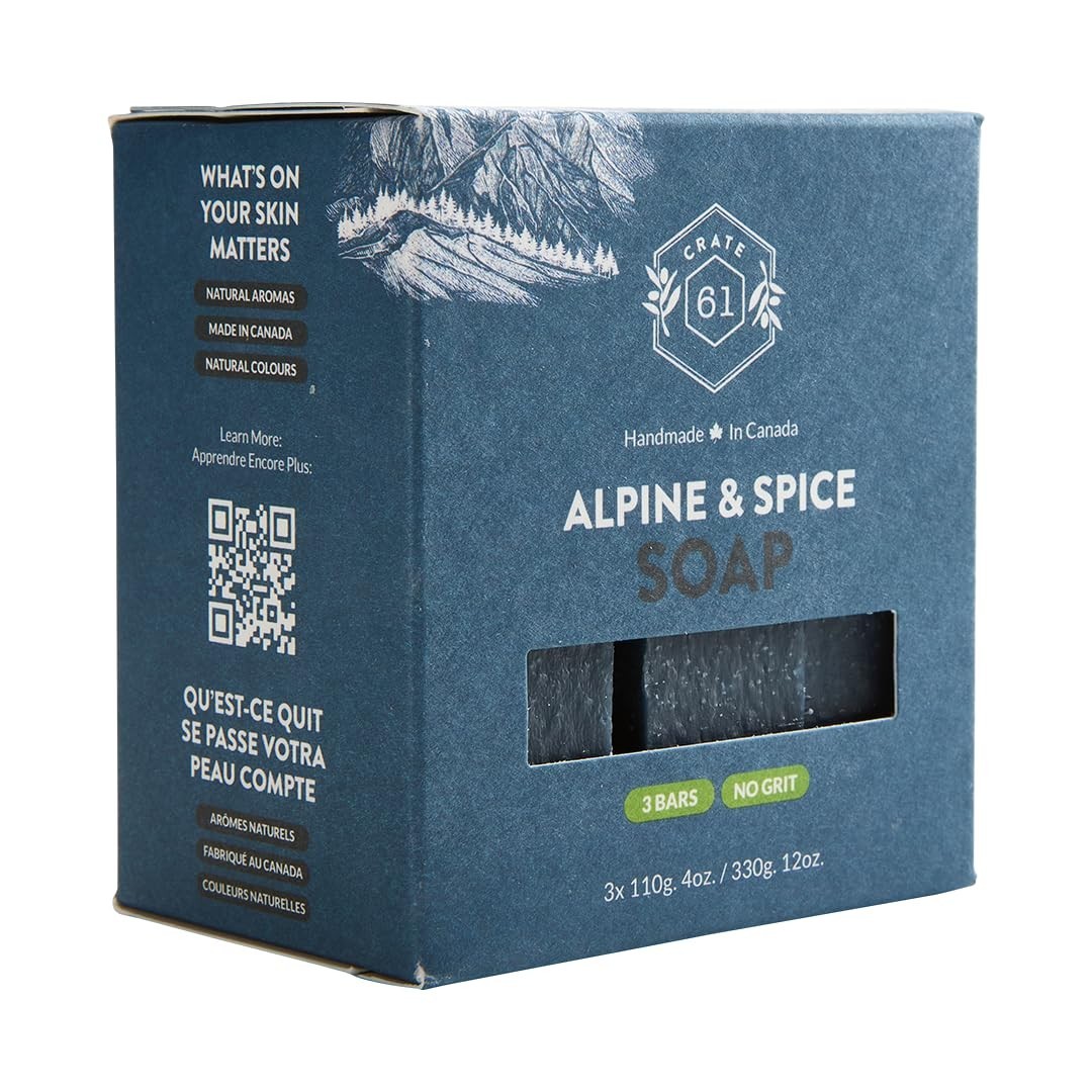 Crate 61 Alpine & Spice Handmade Cold Process Natural Soap 3-Pack
