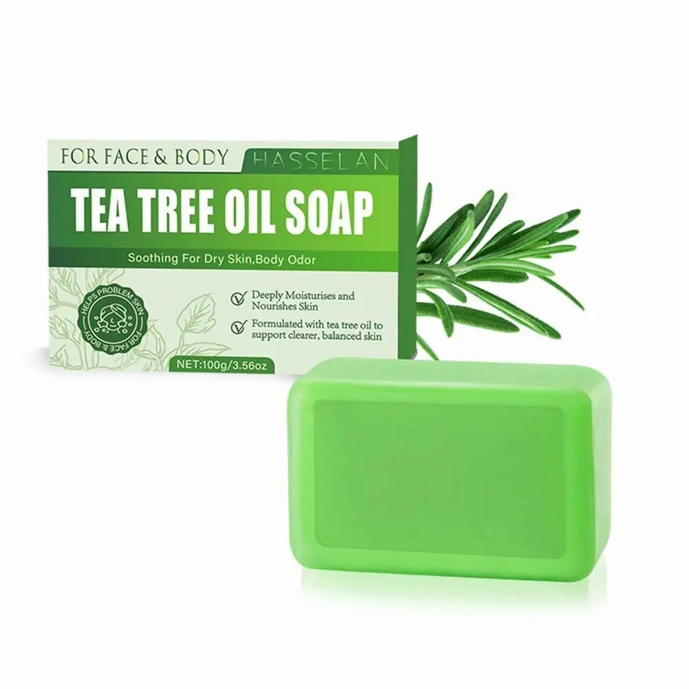 Tea Tree Soap 100g for Face & Body Acne Natural Oil Control Skin Cleanser Bar