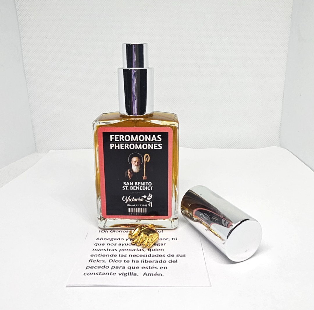 PERFUME SAN BENITO / SAINT BENEDICT PARA PROTECCION ATRAE FORTUNA SUERTE 1PC