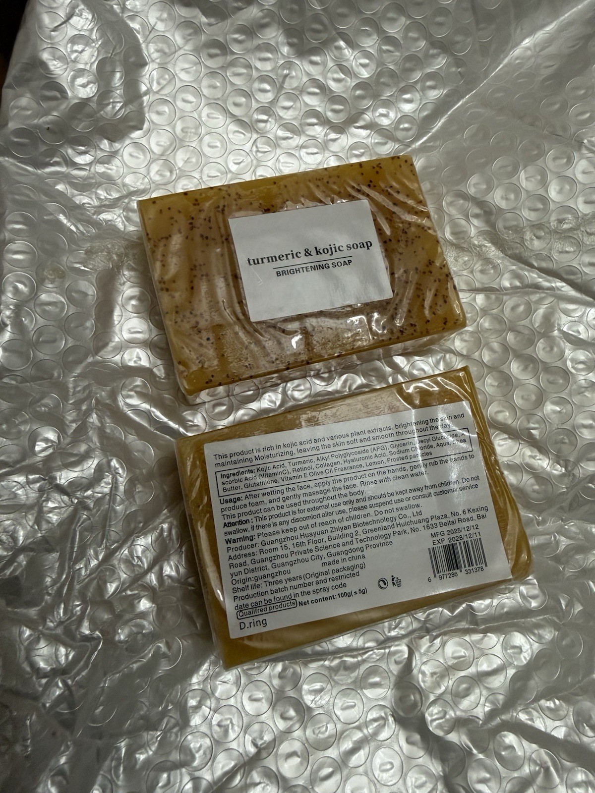 Lemon Turmeric Kojic Acid Soap Bar for Face & Body Brightening 100g