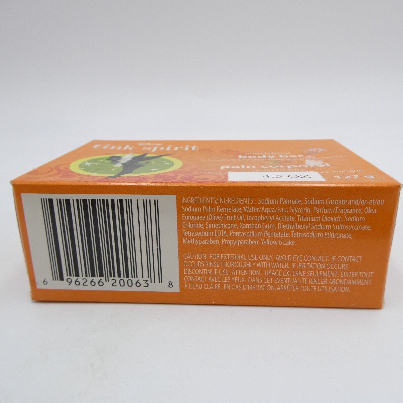 Disney Tink Spirit Body Bar Soap Nourishing 4.5 oz Tinkerbell Peter Pan Sealed
