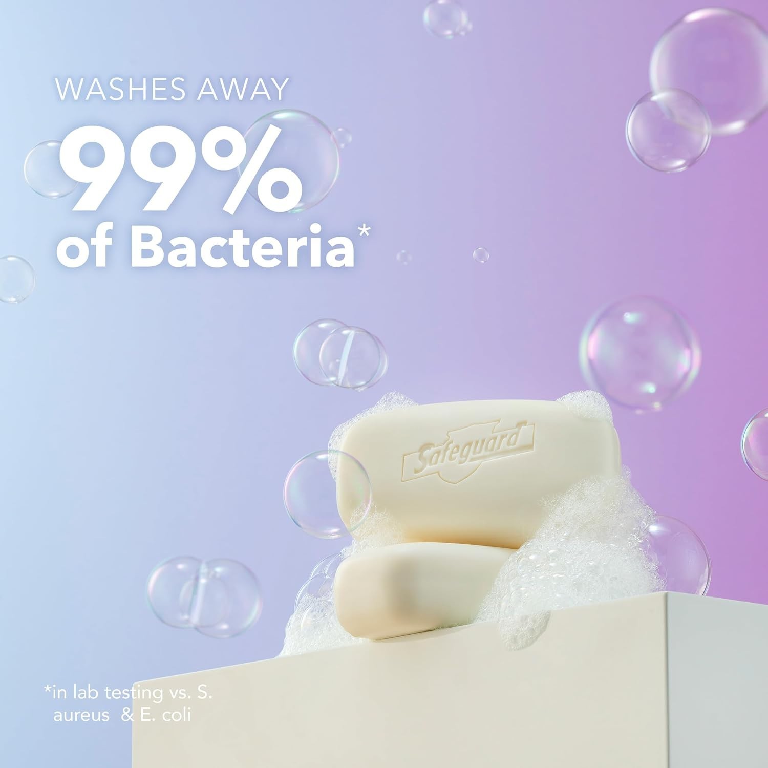 Safeguard Micellar Deep Cleansing Bath Bar Soap, Washes Away 99 Percent, 3.2 oz